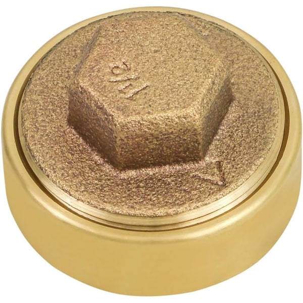 Everflow Cast Brass DWV End Cleanout Tee with Plug 2 in. C for Drain, Waste and Vents BDWV1378 - main